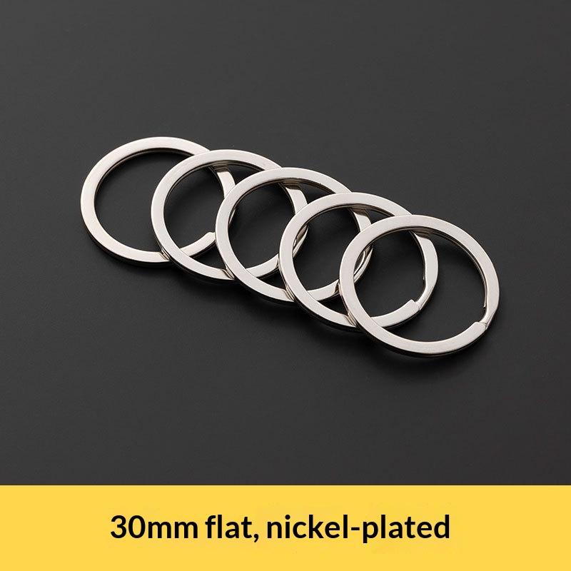 1 Stück Massiver Metall-Sprengringe Doppelöse Schlüsselanhänger 15-38mm Tasche Hakenverbinder Schlüsselanhänger Schlüsselhalter DIY Lederhandwerk Beschläge