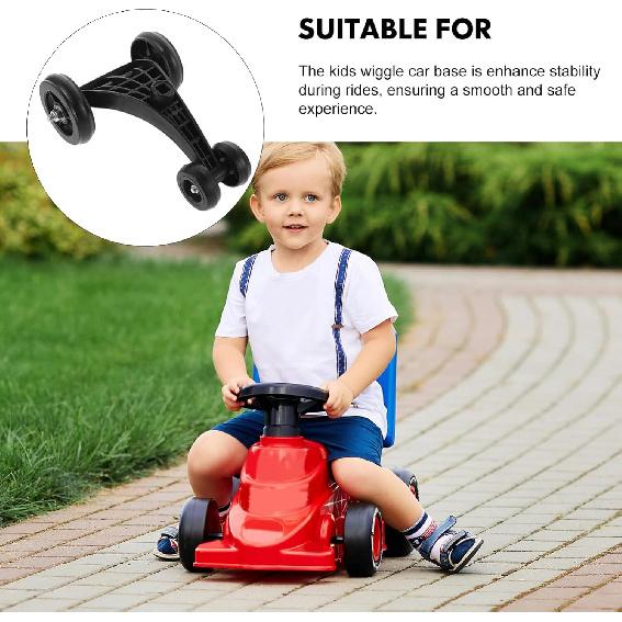 ERINGOGO Kids Wiggle Car Replacement Wheels - Triangle Repair Part for DIY, 24.00X15.50X10.00CM, Black