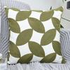 Nordic Geometric Green Embroidered Pillow Case Model Room Soft Ornament Ins Pillow Without Core Premium Durable