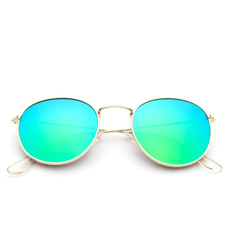 Luxury Vintage Round Sunglasses Women Designer Fashion Mirror UV400 Sun Glasses For Lady Eyewear Female Brand