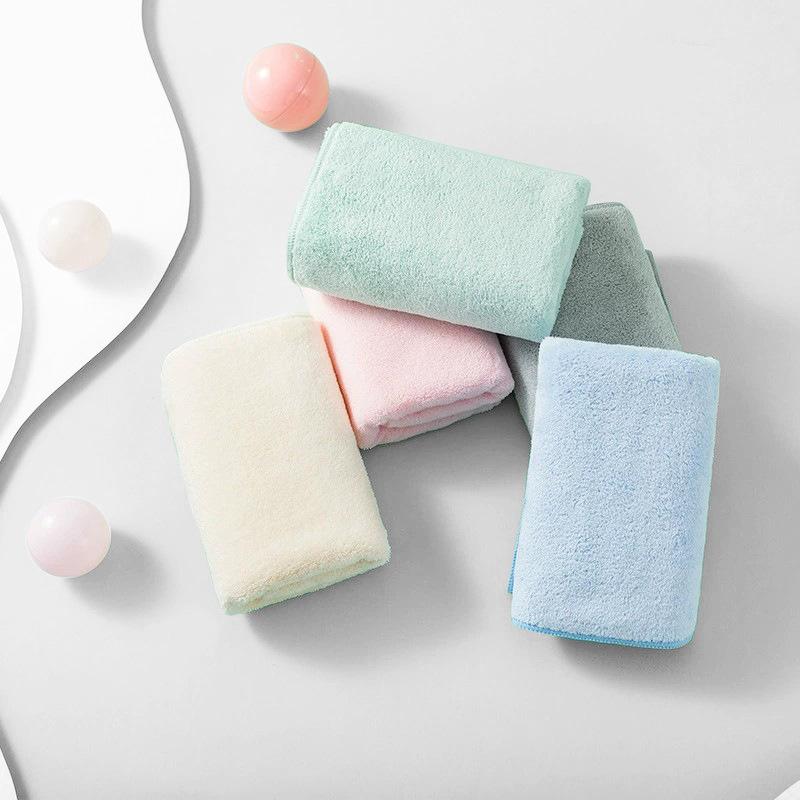 Coral Fluff Towel Thickened Soft Absorbent Face Wash Towel Household Adult Children Face Wash Towel