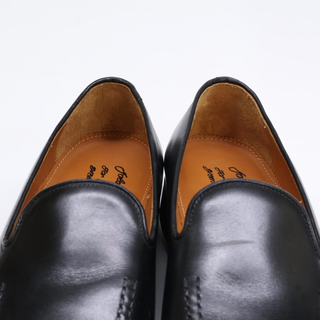 JALAN SRIWIJAYA Green Label Relaxing Special Order 98957 Dupuy Calfskin Mock Slip-on Loafers Shoes 39 blackUsed