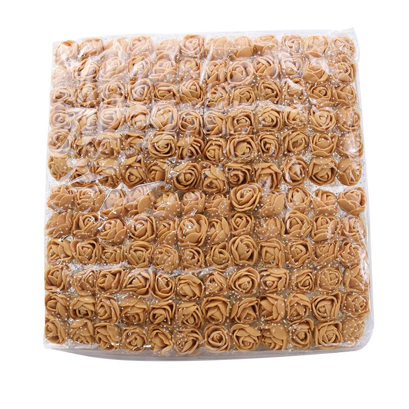 144pcs Artificial Flower PE Rose Outdoor UV Protection Garden Arch Wreath Wedding Home Diy Gift Box Festival Scrapbook Car Decor