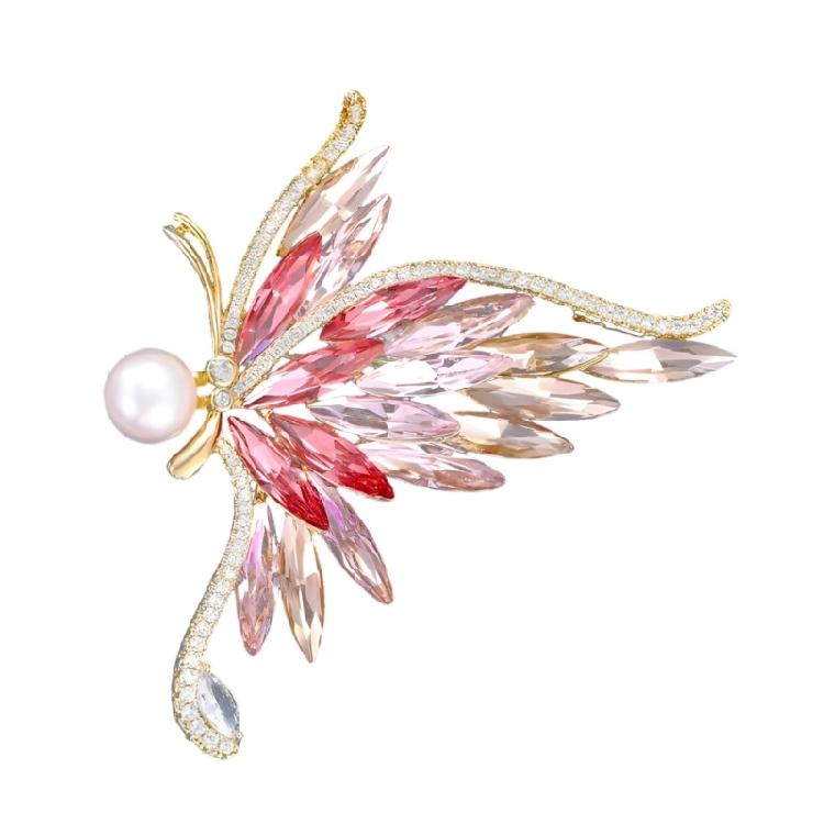 Fashion Butterfly Brooch Elegant Crystal Statement Brooch Evening Party Brooch Suitable for Enhancing Women Wardrobe