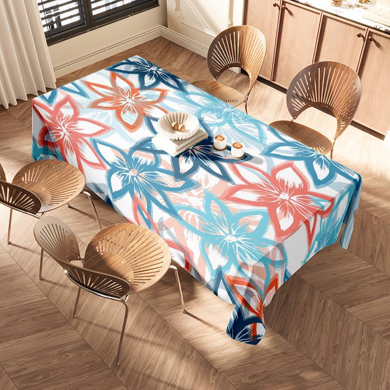 Floral Printed TableclothBrighten Up Your Dining Area with this Eye-Catching Decorative Fabric Perfect for Weddings, Parties Eve