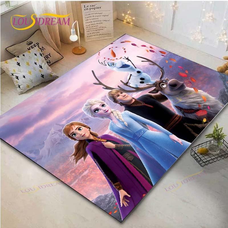 Frozen Anime Carpet Living Room Bedroom Bedside Mat Study Room Computer Chair Home Fashion Floor Mat Area Rug