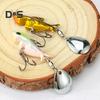 3.8CM/10G Metal Shark Fishing Lure with Spinner Sequin Treble Hooks Long Casting Artificial Hard Bait Freshwater Saltwater Trout Bass Fishing