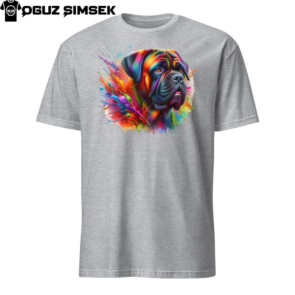 Colorful Mastiff Dog Unisex T-Shirt | Unique Design | Short Sleeve Tee