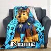 Customiz Name Personality Paw Patrol Blanket Soft &Warm Sofa Office Bed Travel Lunch Break Blanket, Gift Suitable All Seasons