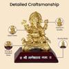Metal Ganesha Idol for Car Dashboard Home Decor Golden Ganesh Ji Statue Showpiece Diwali New Year Gift for Corporate Client