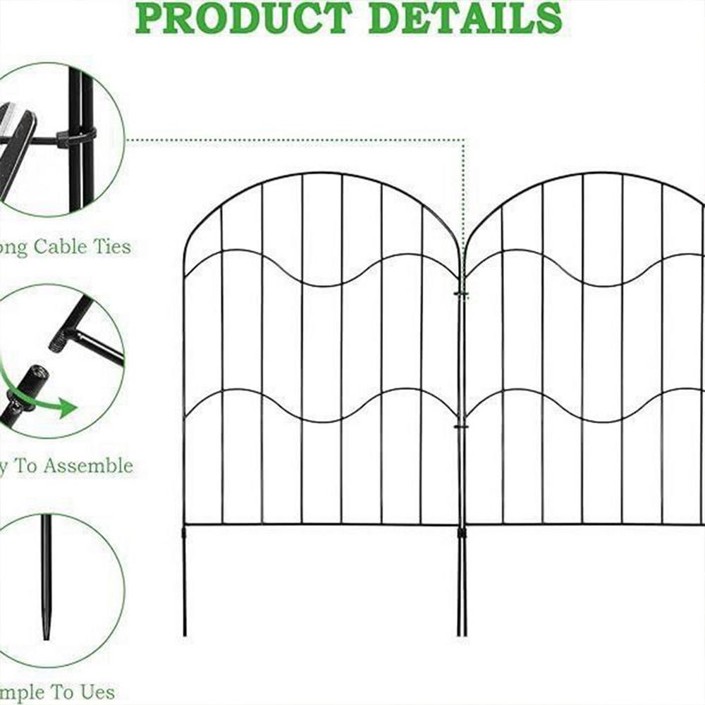 Decorative Fences Garden Folding Border Fence 10x Temporary Fencing For Pet Area Lawn Outdoor Patio Flower Bed Use Yard