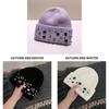 Girls Handcrafted Water Drill Wool Hat With Knit Design For Autumn Winter Kids Fashion
