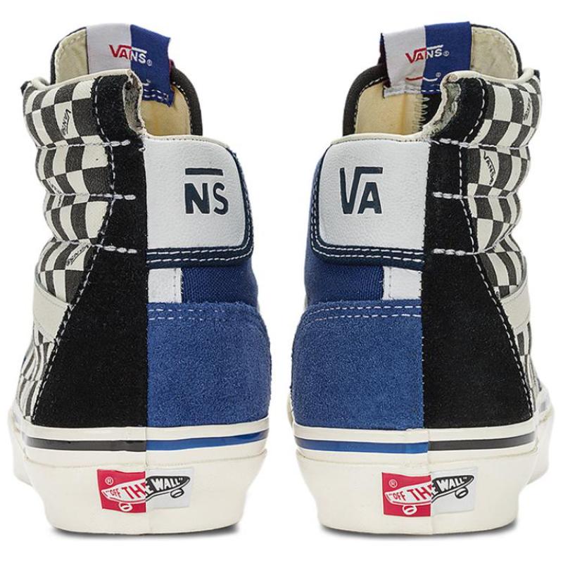 Vans Premium Clash The Wall 'Checkerboard Black Blue' Sneakers VN000CNKBKC
