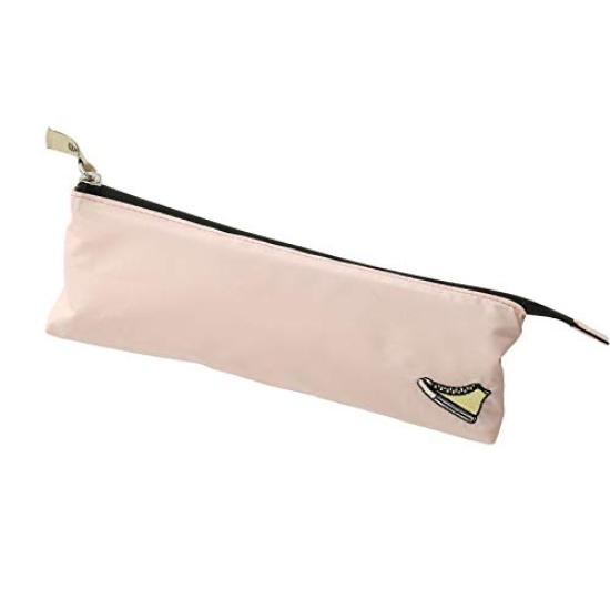 Ogawa Converse Folding Umbrella for Men and Manual Safety Logo 20130 Women, Ultra-Lightweight, 90g, Slim, 5-Rib, 50cm, Water-Repellent, Pink, Opening,