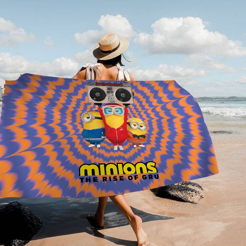 Classic Movie M-Minion Microfiber Printed Beach Towel Mountain Climbing Yoga Beach Swimming Running Absorbent Soft Towel