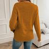 Women's Casual, Stylish, Loose-fitting Round Neck Knitted Solid Color Pullover Sweater