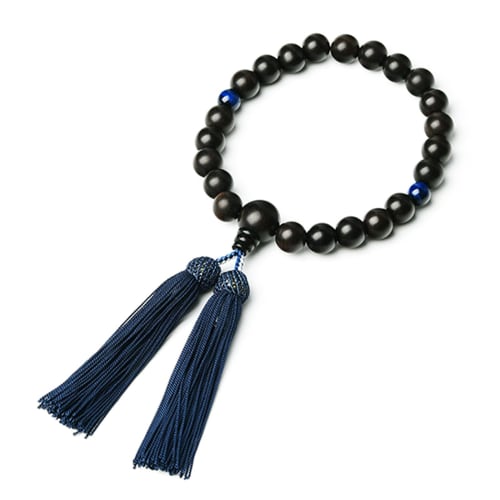 EsuonHappiness Men's Prayer Beads, 13mm, Natural Wood Beads, Includes Pouch, Ebony, Vermilion, Mulberry, Tiger's Eye, Red Tiger's Eye, and Brown Quart