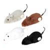 Wind-Up Mouse Cat Toy Plush Mouse with Rotating Tail Automatic Moving Mouse Interactive Cat Toy for Pounce Chasing Hunting Instinct Simulation