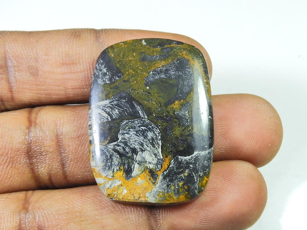 62 de ct. Agat Pietersit Natural Cabochon Octogonal Piatră Prețioasă Liberă 27X36X05MM SK-942