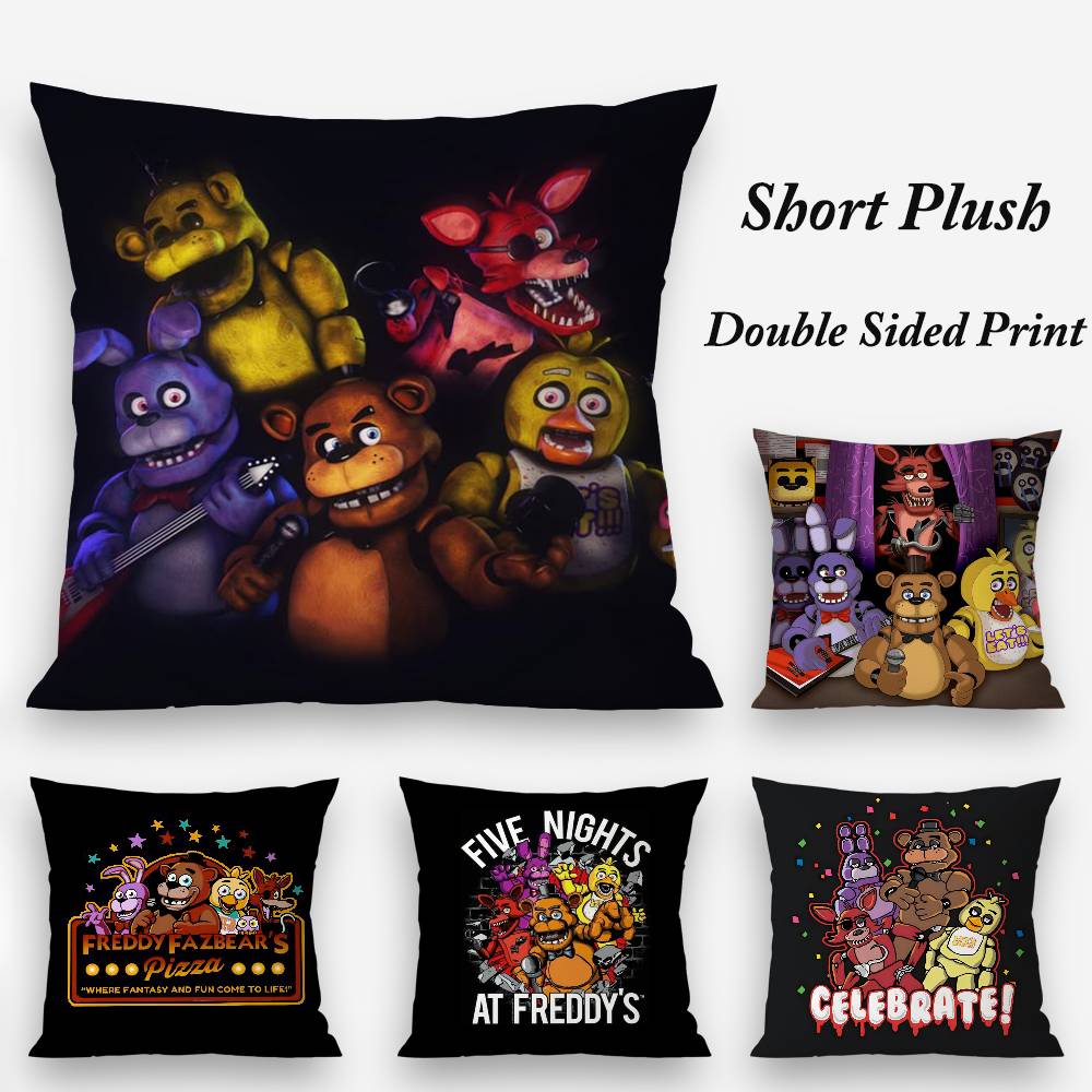 Five NNights at FFreddys Pillow Case Plush Fabric Soft Double Sided Print Sofa Cushion Cover Throw Pillow Covers