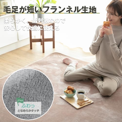 Replaquol Carpet Rug, 200x250cm (approximately 3 tatami mats), Washable, Non-Slip, Antibacterial, Odor Resistant, Dust Mite Resistant, All-Season, Com