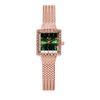 Mesh Belt Retro Square Women'S Watch With Diamonds, Women'S Quartz Watch 30M Waterproof