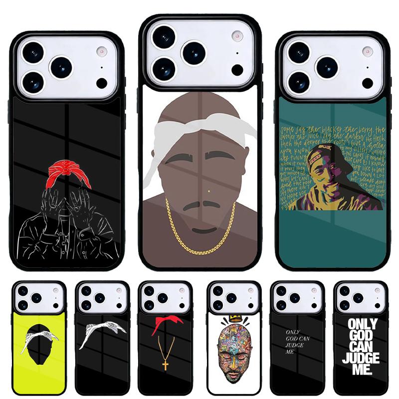 Hip Hop 2Pac Tupac Shakur Phone Case for iPhone 17 16 15 14 13 Pro Max Back Cover for 12 11 Pro Coque