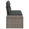 Garden Sofa with Cushions Gray 184 X 62 X 69 Cm Poly Rattan
