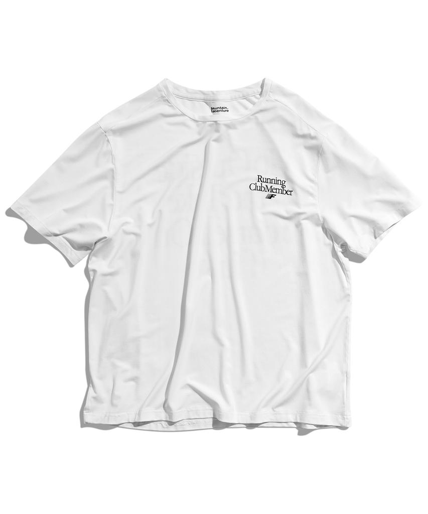 Peullukeu Crop Run Cool Dry Pigment Short Sleeve T-Shirt White Fst743C