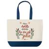 Tote Bag - PLANETEE - Life Is Prettier with Arlette - Blue Background - Cotton - 40 X 45 Cm