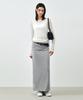 MONGDOL Foldable Banding Long Skirt Gray Mdsk034Gray