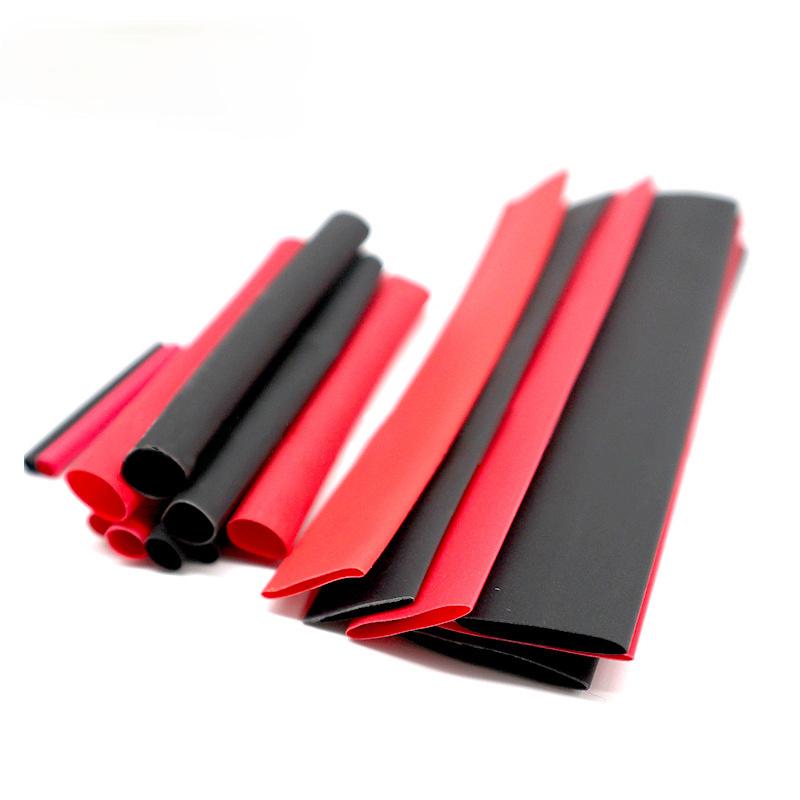 150pcs Heat Shrink Tube Shrink Wrapping Insulation Sleeving Polyolefin 2:1 Shrinking Assorted Wire Cable Kit Red/Black with Box