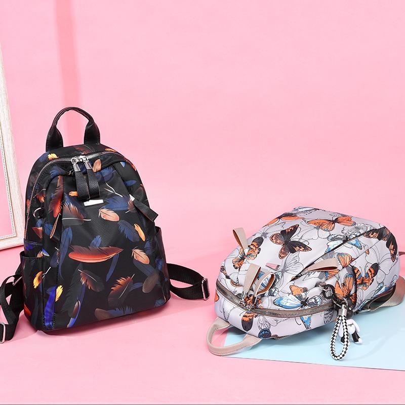 Summer new light backpack women's print casual anti-theft backpack large capacity travel bag backpack