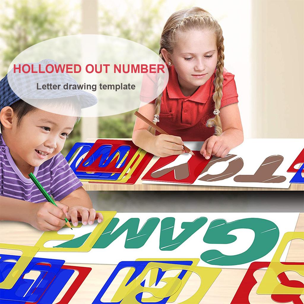 Stencils for Painting Plastic Alphabet Children Multi-purpose Paint Tools Learning Supplies Sturdy Scrapbooking DIY Crafts