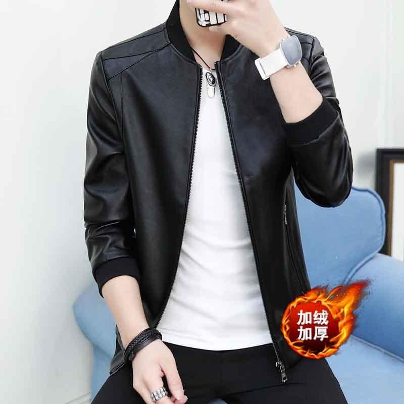 Source Large Size Men's Leather Jacket PU Leather Motorcycle Leather Jacket Business Fashion Casual Trend Men's Leather Jacket