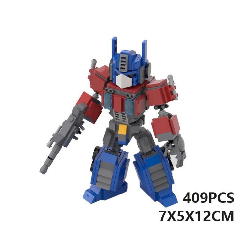 Building Block Is Compatible With Optimus Prime, Toy Model Ornaments, Puzzle Pieces, Creative Cartoon Robot Building Block
