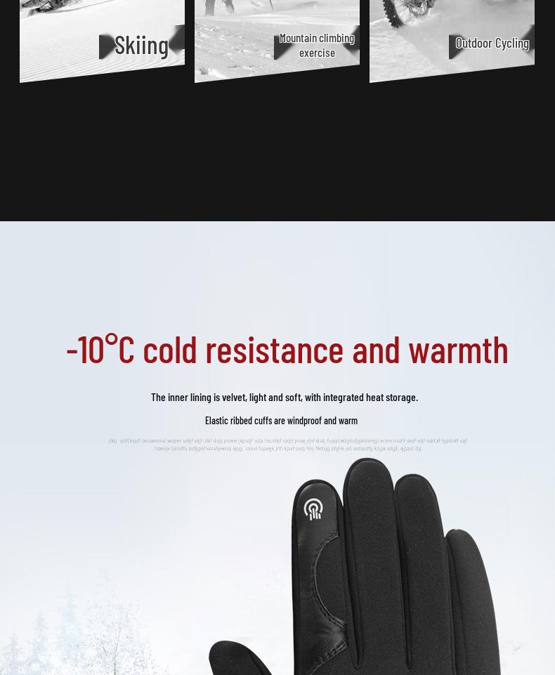 Luvas Aquecidas USB com Forro de Lã e Touchscreen - Luvas Quentes de Ciclismo de Dedo Inteiro para Homens e Mulheres
