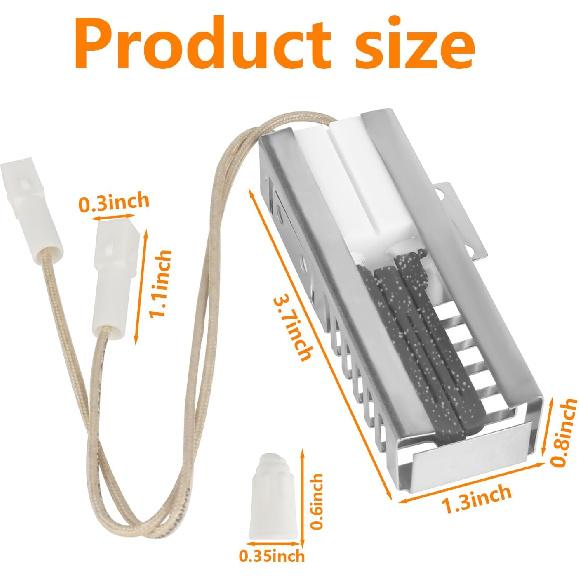 Oven Range Igniter Compatible with Samsung NX58M9420SS/AA Samsung NX58K3310SS/AA Samsung NX58K9852SG/AA Samsung NX58M6850SG/AA Ranges L