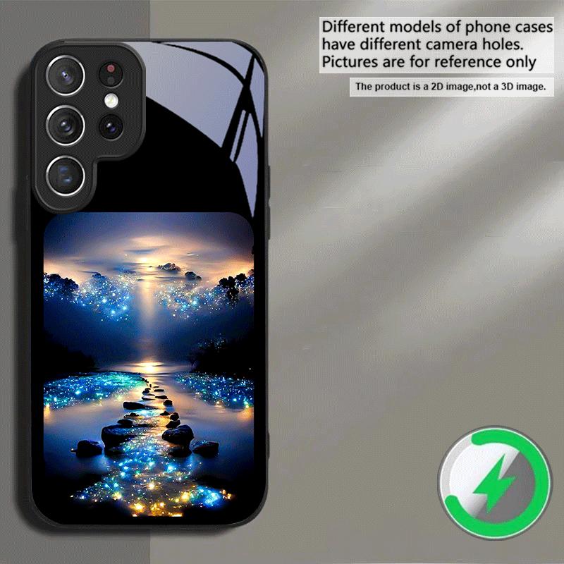 Fantasy Night Scenery For Samsung S26 S20 Ultra S21 Pro S22 Plus S23 FE S24 Ultra S25 For Magsafe Edge Glass Phone Case