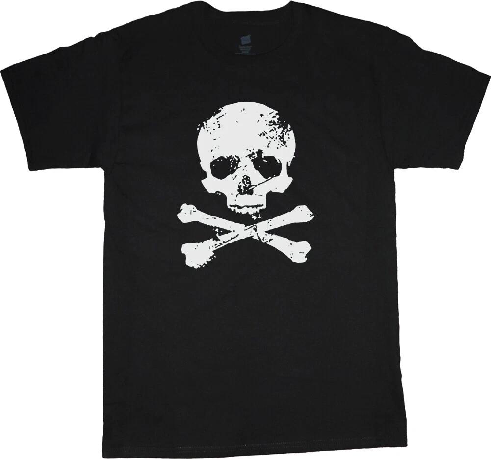 Big and Tall T-shirt Mens Skull Crossbones Pirate King Size Mens Graphic Tees M