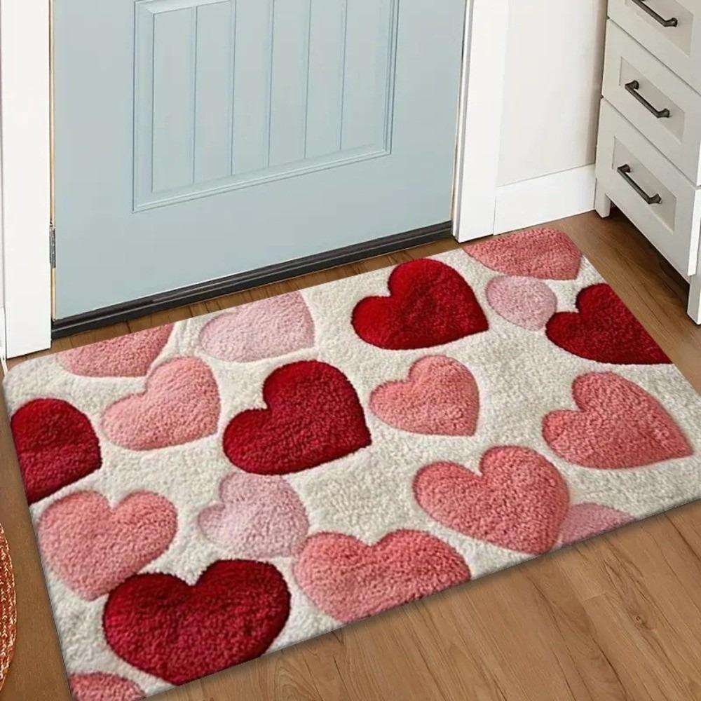 Anti Slip Letter Absorbent Mat Flower Door Mat Stain-resistant Bathroom Mat  Wet Areas