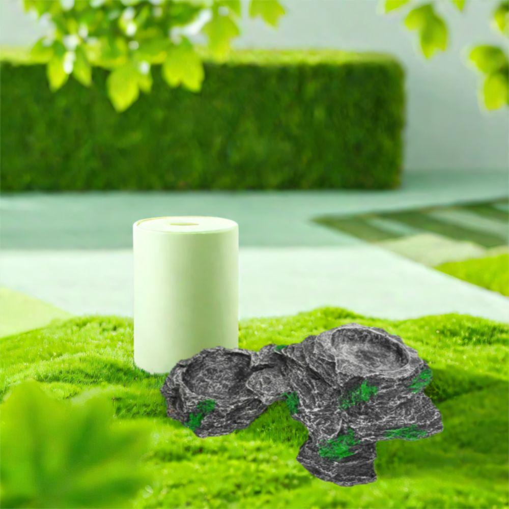 Resin Double Feeding Basin Convenient Aquarium Decoration Tank Ramp Turtle Tank Landscape  Indoor