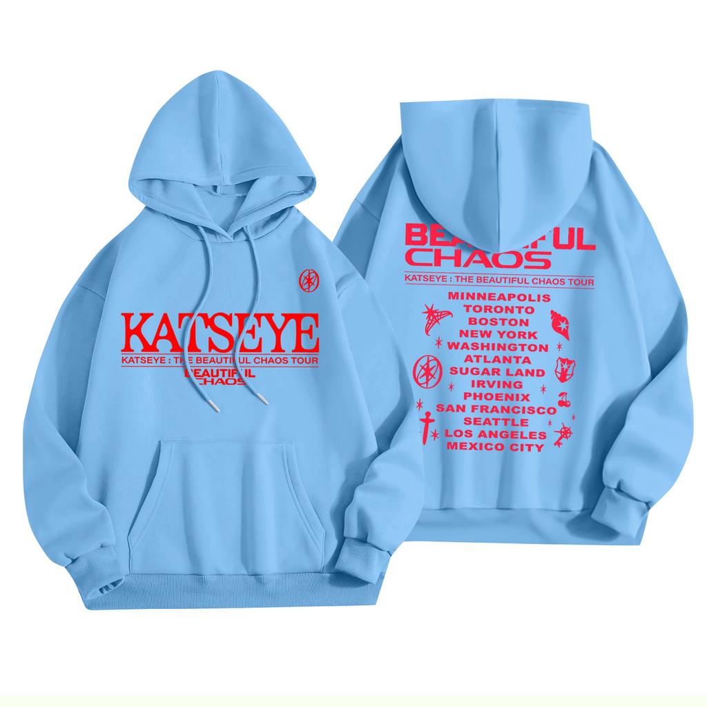 Unisex Fashion Lightweight Long Sleeve Pullover With Pockets Printed Hoodie