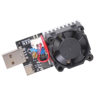 High Precisions USB Power Load Tester 3A Adjustable Output 40℃ Auto Fan Cooling For Electronics Projects