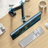 13-35 Inch Black White Monitor Stand, Ergonomic Adjustable Bracket, Space Saving for Home Office Use, Perfect Gift