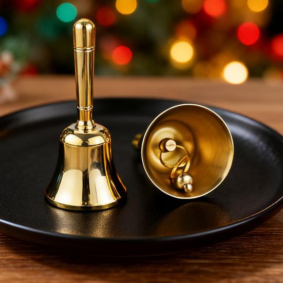 Triple Moon Pentacle Hand Bell Meditation Ceremony Tarot Readings Altar Brass Bell Wedding Animal Training Dinner Musical Teaching Restaurant Service