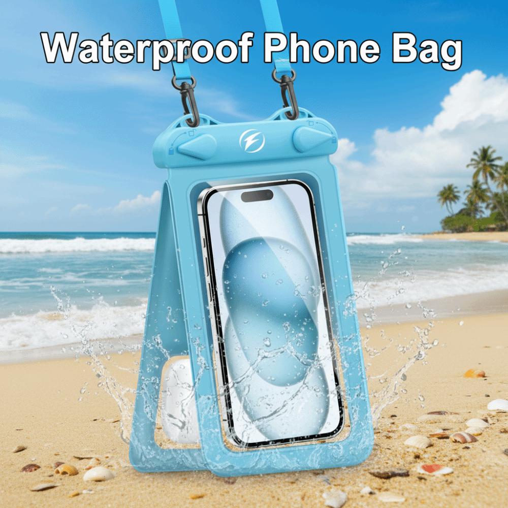 Transparent Mobile Phone Waterproof Bag Double Pocket Waterproof Phone Pouch  Cell Phone