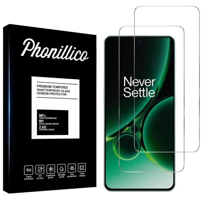 Screen Protector - Phonillico - OnePlus Nord 3 5G - 2 Pack - Tempered Glass - Scratch Resistant