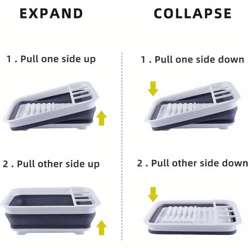 Dish Drying Rack-foldable Dish Drainer, Suitable for RV, Camper, Kitchen Table-portable Dish Drying Rack, Easy To Store, Used In Kitchen