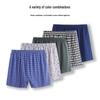 Men's All-Cotton Plus-Size Boxer Briefs for Middle-Aged and Elderly